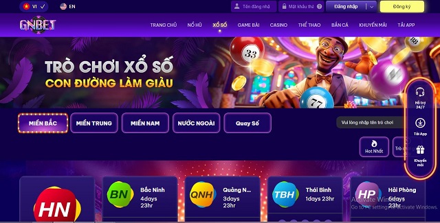 Cách tham gia chơi Mega 6/45 tại GNBET